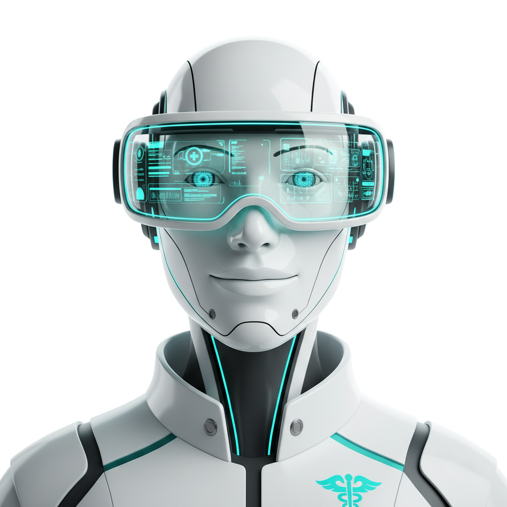 Robotic humanoid doctor with a augmented reality goggle